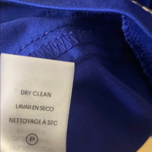 CALVIN KLEIN Women's Blue a-line sleeveless DRESS with pinstripe trim Size 10 - Picture 9 of 11